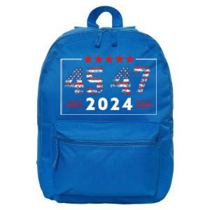 Trump Won 45 47 Trump President Election Trump 16 in Basic Backpack