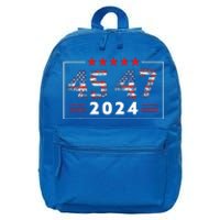 Trump Won 45 47 Trump President Election Trump 16 in Basic Backpack