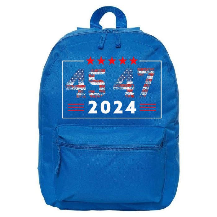 Trump Won 45 47 Trump President Election Trump 16 in Basic Backpack