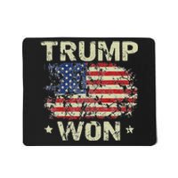 Trump Won 4th Of July American Flag For Men Mousepad