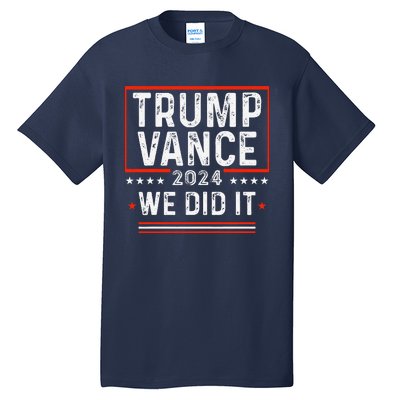 Trump Won 47th President Trump Wins Elections 2024 Victory Tall T-Shirt