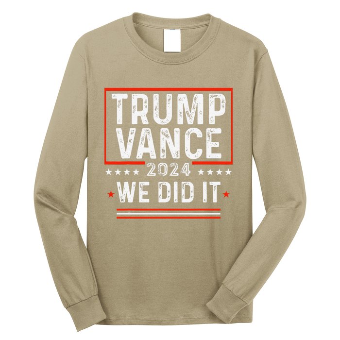 Trump Won 47th President Trump Wins Elections 2024 Victory Long Sleeve Shirt