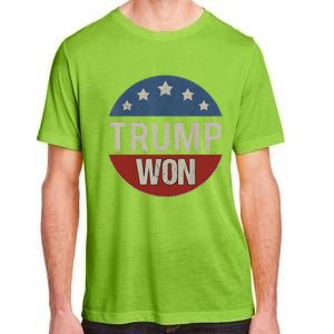 Trump Won 4th Of July American Flag Trump 2024 Adult ChromaSoft Performance T-Shirt