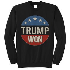 Trump Won 4th Of July American Flag Trump 2024 Sweatshirt