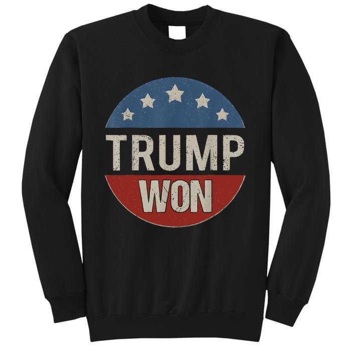 Trump Won 4th Of July American Flag Trump 2024 Sweatshirt