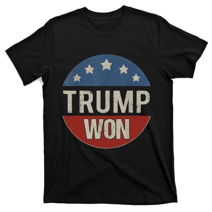 Trump Won 4th Of July American Flag Trump 2024 T-Shirt