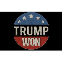 Trump Won 4th Of July American Flag Trump 2024 Bumper Sticker