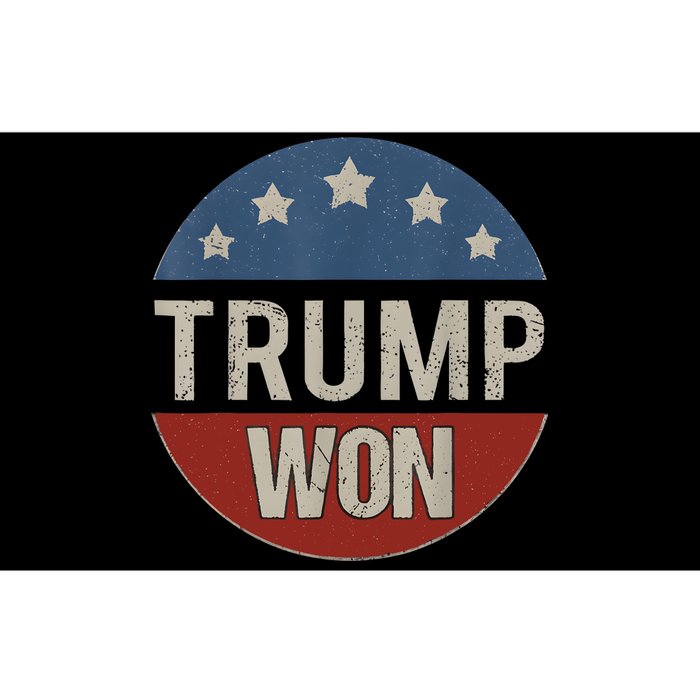 Trump Won 4th Of July American Flag Trump 2024 Bumper Sticker