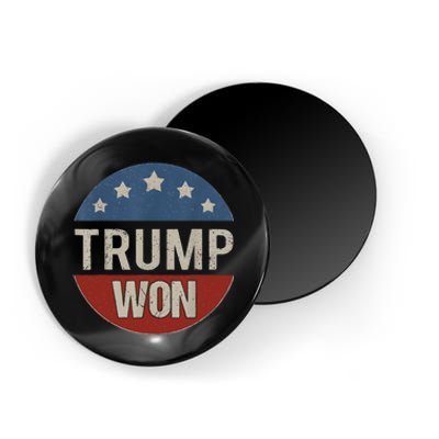 Trump Won 4th Of July American Flag Trump 2024 Magnet