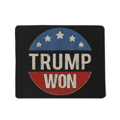 Trump Won 4th Of July American Flag Trump 2024 Mousepad