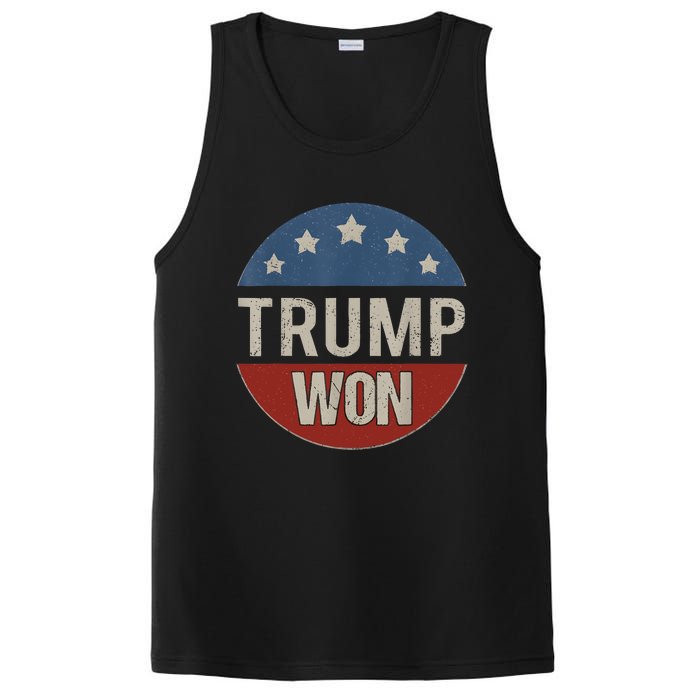 Trump Won 4th Of July American Flag Trump 2024 PosiCharge Competitor Tank