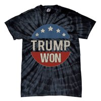 Trump Won 4th Of July American Flag Trump 2024 Tie-Dye T-Shirt