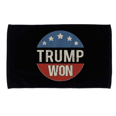 Trump Won 4th Of July American Flag Trump 2024 Microfiber Hand Towel