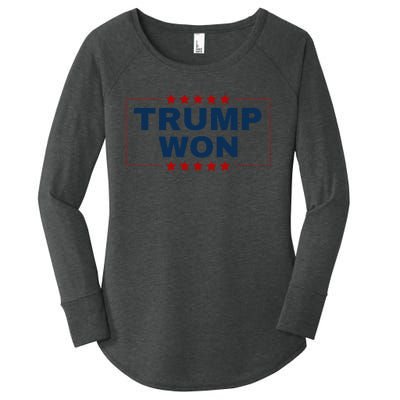 Trump Won 47th Us President Maga Won Election 2024 Women's Perfect Tri Tunic Long Sleeve Shirt