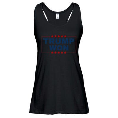 Trump Won 47th Us President Maga Won Election 2024 Ladies Essential Flowy Tank