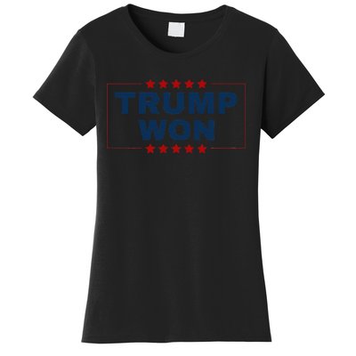 Trump Won 47th Us President Maga Won Election 2024 Women's T-Shirt