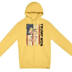 Trump Won 45 47 Premium Pullover Hoodie