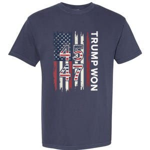 Trump Won 45 47 Garment-Dyed Heavyweight T-Shirt