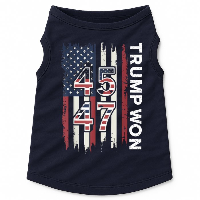 Trump Won 45 47 Doggie Tank