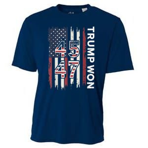 Trump Won 45 47 Cooling Performance Crew T-Shirt