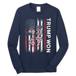 Trump Won 45 47 Long Sleeve Shirt