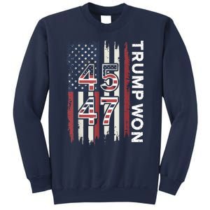 Trump Won 45 47 Sweatshirt