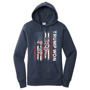 Trump Won 45 47 Women's Pullover Hoodie