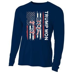 Trump Won 45 47 Cooling Performance Long Sleeve Crew