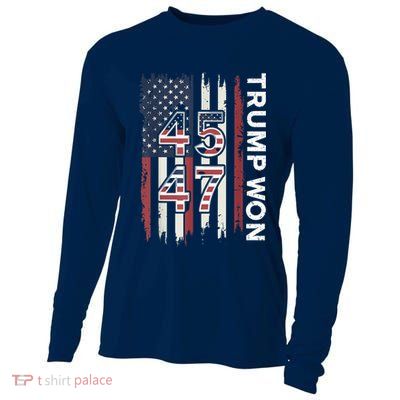 Trump Won 45 47 Cooling Performance Long Sleeve Crew