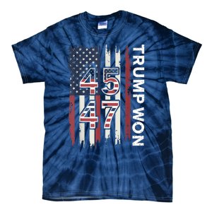 Trump Won 45 47 Tie-Dye T-Shirt