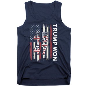 Trump Won 45 47 Tank Top