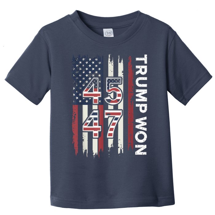 Trump Won 45 47 Toddler T-Shirt