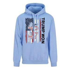 Trump Won 45 47 Unisex Surf Hoodie