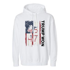 Trump Won 45 47 Garment-Dyed Fleece Hoodie