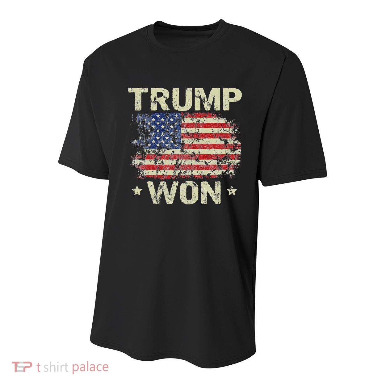 Trump Won 4th of July American Flag Youth Performance Sprint T-Shirt
