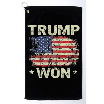 Trump Won 4th of July American Flag Golf Towel