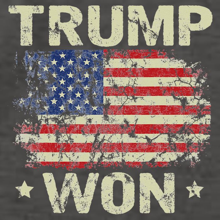 Trump Won 4th of July American Flag Vector Backpack