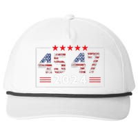 Trump Won 45 47 Trump President Vintage Election Trump 2024 Snapback Five-Panel Rope Hat