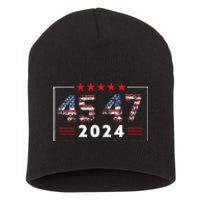 Trump Won 45 47 Trump President Vintage Election Trump 2024 Short Acrylic Beanie