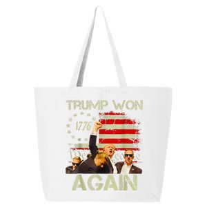 Trump Won Again Trump Signals To Americans To Fight 25L Jumbo Tote