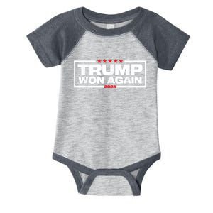 Trump Won Again Election Day President 47 Th American Infant Baby Jersey Bodysuit