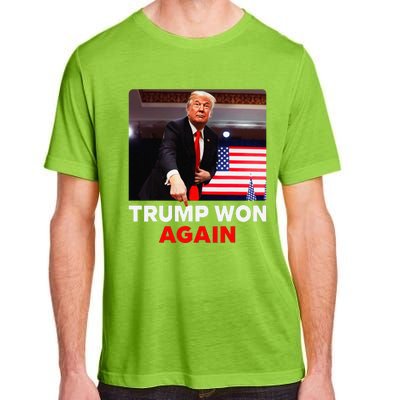 Trump Won Again 2024 Election Trump Wins 2024 Adult ChromaSoft Performance T-Shirt