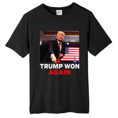 Trump Won Again 2024 Election Trump Wins 2024 Tall Fusion ChromaSoft Performance T-Shirt