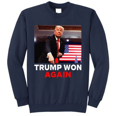 Trump Won Again 2024 Election Trump Wins 2024 Sweatshirt