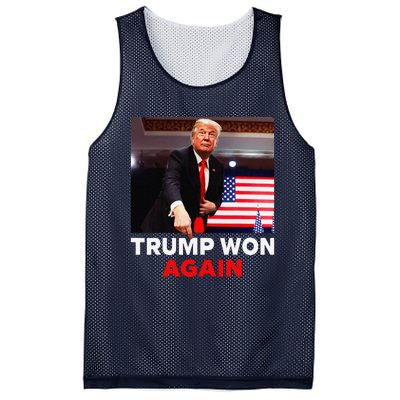 Trump Won Again 2024 Election Trump Wins 2024 Mesh Reversible Basketball Jersey Tank