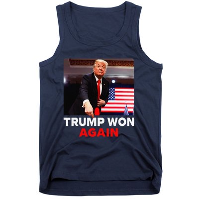 Trump Won Again 2024 Election Trump Wins 2024 Tank Top