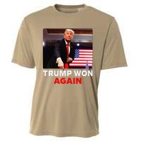 Trump Won Again 2024 Election Trump Wins 2024 Cooling Performance Crew T-Shirt