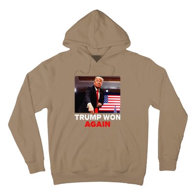 Trump Won Again 2024 Election Trump Wins 2024 Hoodie