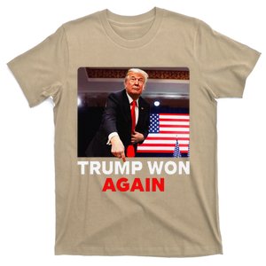 Trump Won Again 2024 Election Trump Wins 2024 T-Shirt