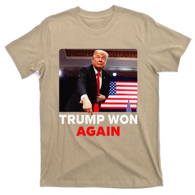 Trump Won Again 2024 Election Trump Wins 2024 T-Shirt